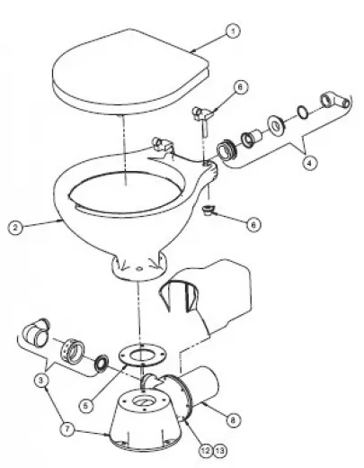 Johnson Pump Gleitringabdichtung Motorwelle Silent Electric Silent Premium Electric Toilette