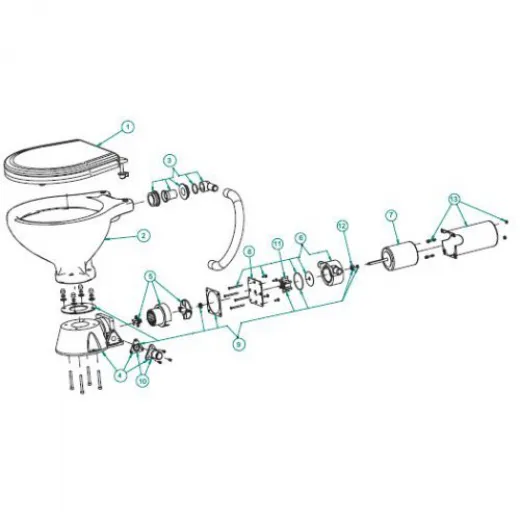 Johnson Pump Motor 12V für Toilette Johnson premium Modell