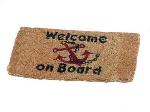 Kokosmatte Welcome on Board 25x50cm