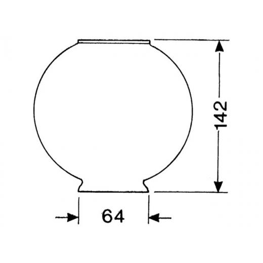 Kugelglas für Dinnerlampe Geko