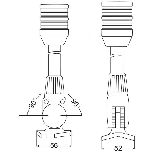 NaviLED weiß 360° Stab klappbar 8 weiß