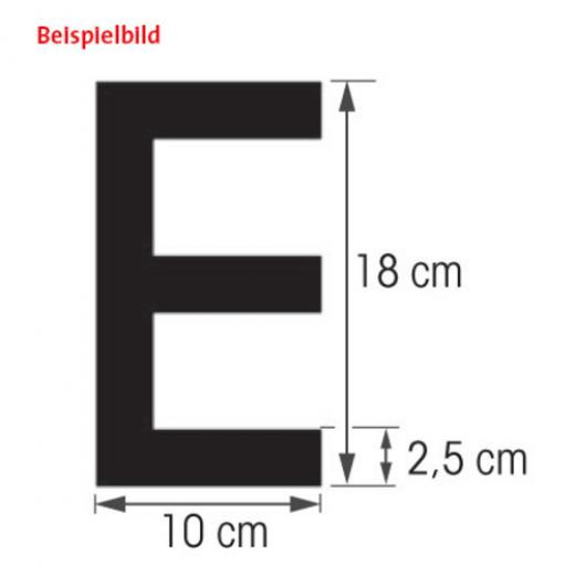 PLASTIMO Buchsabe D 18 cm schwarz RIB