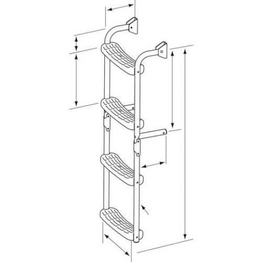 PLASTIMO INOX LEITER KLAPPBAR 32 STUFEN GRAU 90D