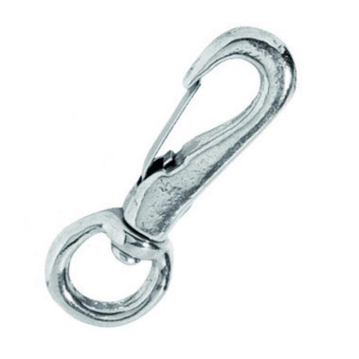 PLASTIMO SNAP HOOK SWIVEL CHRM Ø10BRASS 53MM