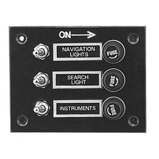 PLASTIMO SWITCH PANEL 3 GANG 12V