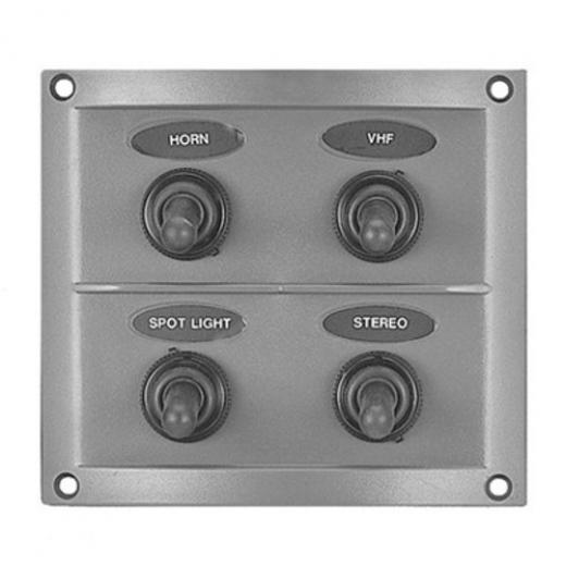 PLASTIMO SWITCH PANEL SPLASHPROOF 4 GANG