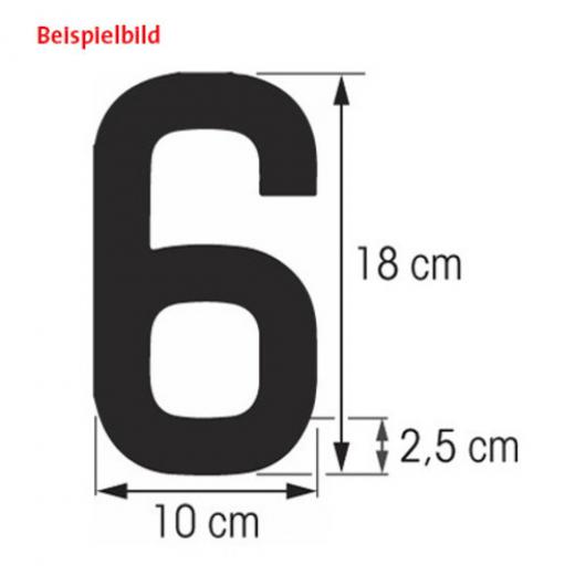 PLASTIMO Zahl 0 18 cm schwarz