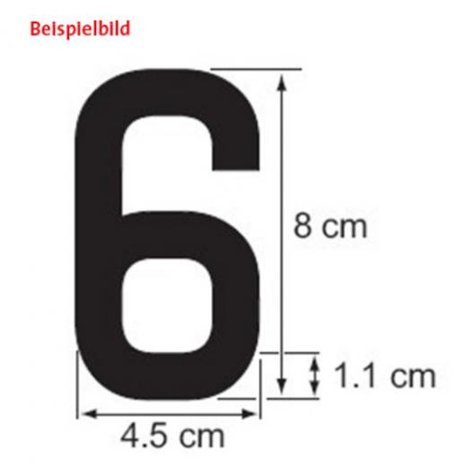 PLASTIMO Zahl 0 8 cm weiß RIB