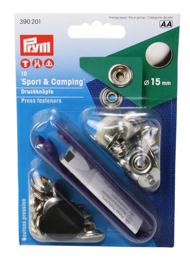 PRYM Nähfrei Druckknöpfe 15mm (10 Stück) SB-Karte