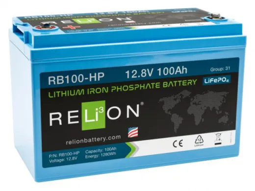 Relion Lithium-Ionen-Batterie LiFePO4 12.8V 100Ah high power