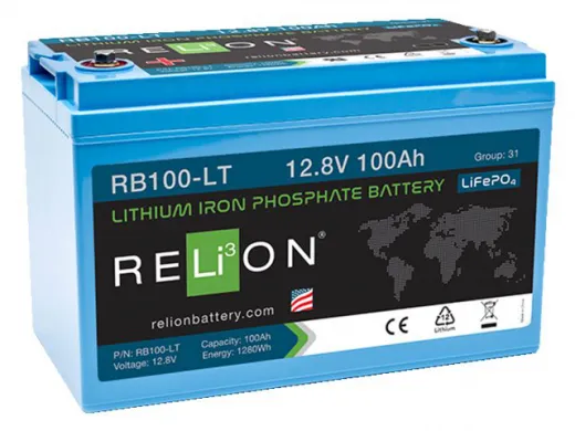 Relion Lithium-Ionen-Batterie LiFePO4 12.8V 100Ah low temperature