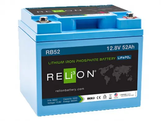 Relion Lithium-Ionen-Batterie LiFePO4 12.8V 52Ah