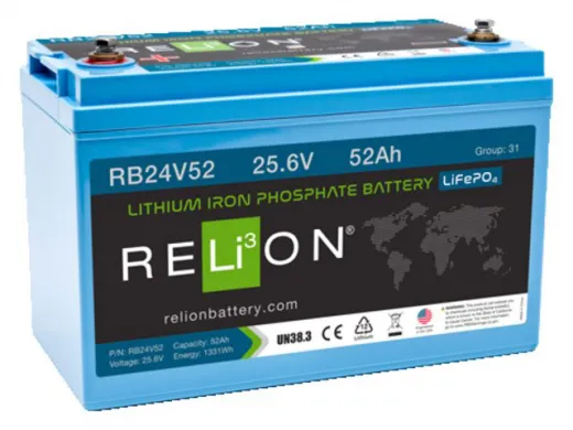 Relion Lithium-Ionen-Batterie LiFePO4 25.6V 52Ah