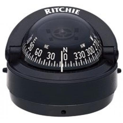 Ritchie Kompass Modell Explorer S53 12V Aufbaukompass Rose Ø69 9mm 5º schwarz