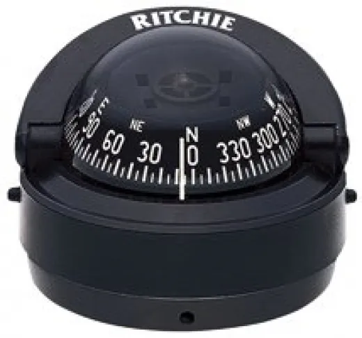 Ritchie Kompass Modell Explorer S53 12V Aufbaukompass Rose Ø69 9mm 5º schwarz