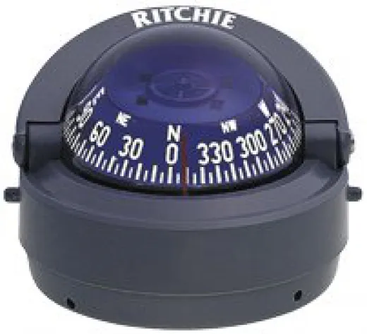 Ritchie Kompass Modell Explorer S53G 12V Aufbaukompass Rose Ø69 9mm 5º Grijs