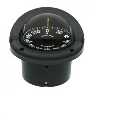 Ritchie Kompass Modell Helmsman HF742 12V Einbaukompass Rose Ø95mm 5º schwarz