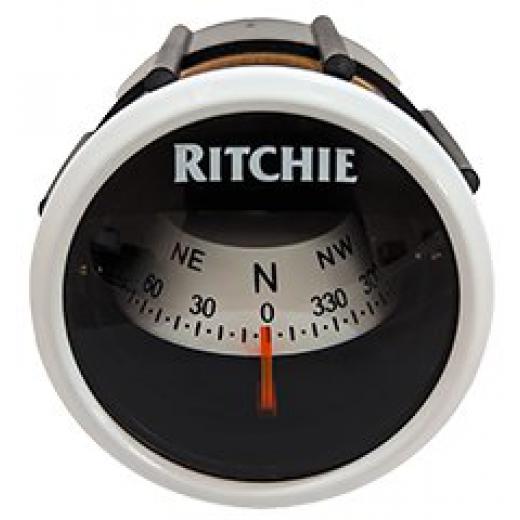 Ritchie Kompass Modell Ritchie Sport X23WW Armaturenbrettkompass 12V Rose Ø56mm 5º weiss