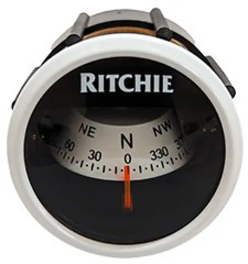 Ritchie Kompass Modell Ritchie Sport X23WW Armaturenbrettkompass 12V Rose Ø56mm 5º weiss