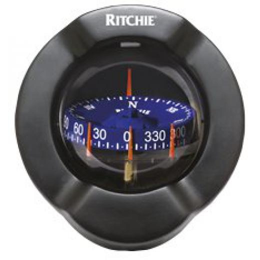 Ritchie Kompass Venture SR2 12V Schot Ø93 5mm 5º schwarz mit Krängungsmesser