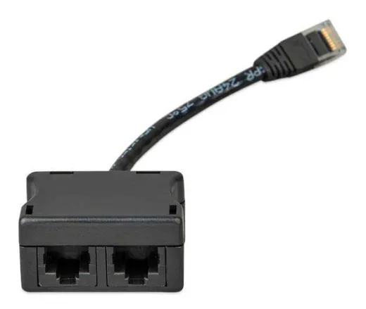 RJ45-splitter 1xRJ45 male/15cm cable/2x