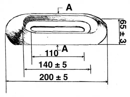 Rumpf-Anode aufschraubar Zink 200x65x35mm