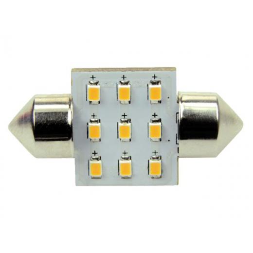 S-LED 9xSMD-Soffitte 31mm 10-30V 0,9W ww 2700K 80lm (in DE nicht lieferbar)