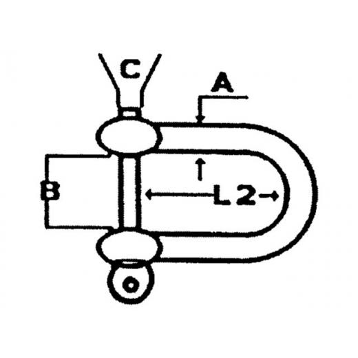 Schäkel Form D kurz 10mm Bulk