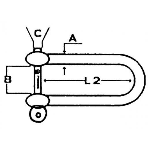 Schäkel Form D lang 4mm Bulk