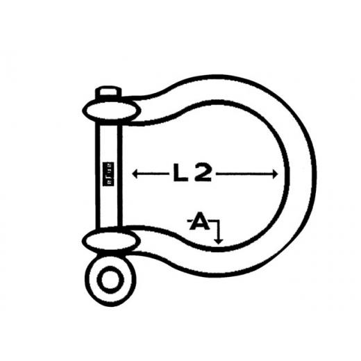 Schäkel geschweift 10mm Bulk