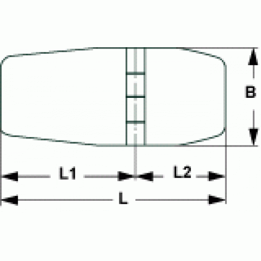 Scharnier AISI316 Feinguss 102x38mm