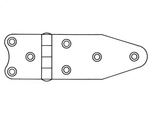 Scharnier Edelstahl 75x40x2mm