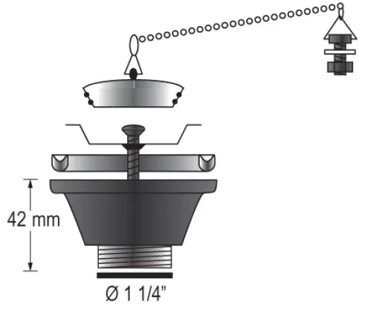 Schlauchanschlussstück 1 1/4 für 25mm Schlauch