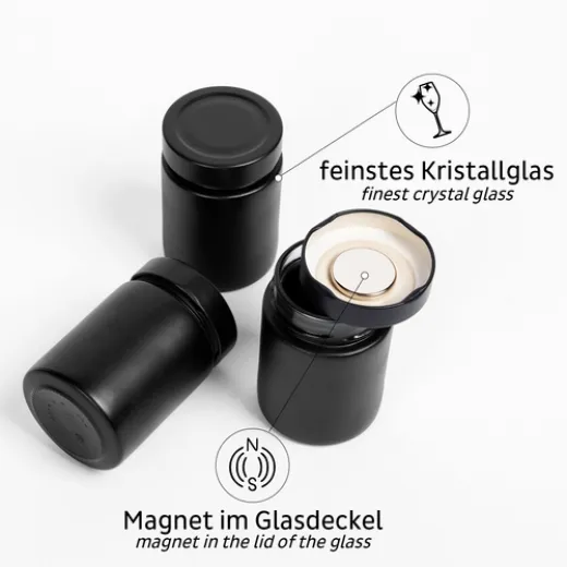 Silwy FeinkostMagnetgläser BLACK 3er Set