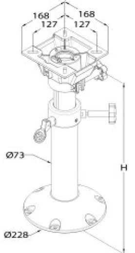 Stuhlbein manuell 30 - 40cm