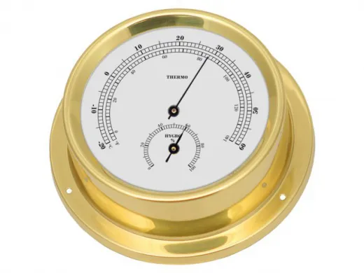 Thermo-Hygro 100x125mm Messing