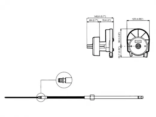 UF Steuerkabel M58 11ft 3,36m