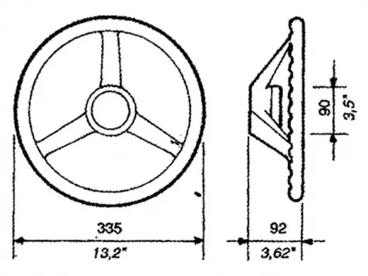 V32 Steuerrad schwarz