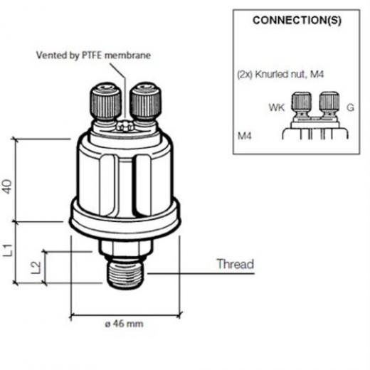 Veratron VDO Motoröldruck Sensor 10bar/150psi