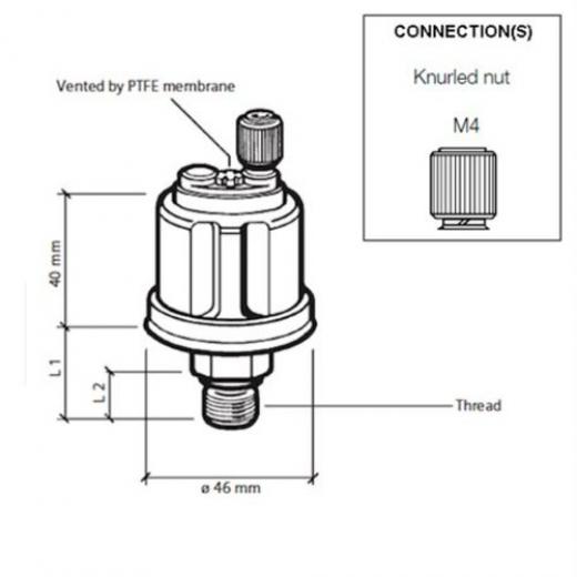 Veratron VDO Öldruck Sensor 10bar/150psi, 1p, 1/4-