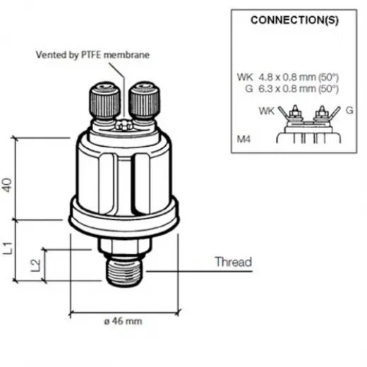 Veratron VDO Öldruck Sensor 10bar/150psi, 1p, M18