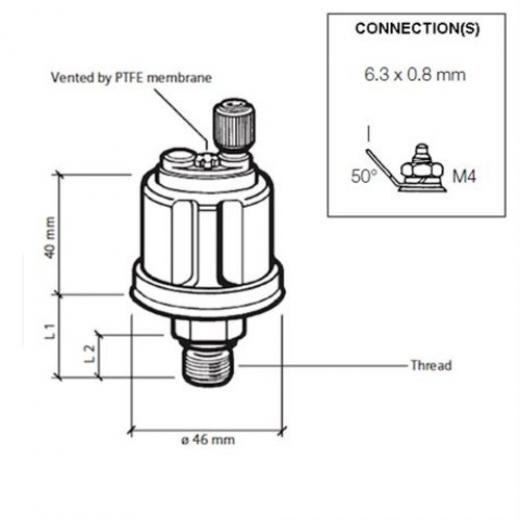 Veratron VDO Öldruck Sensor 10bar150psi 1p 18