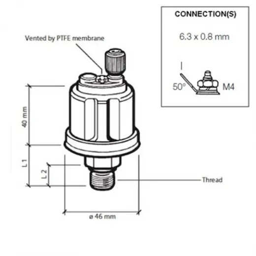 Veratron VDO Öldruck Sensor 25bar/350psi, 1p, M14