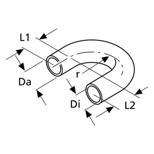 Webasto Formschlauch D20 180 Grad L=88