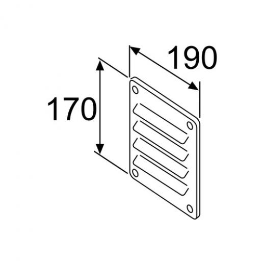 Webasto Luftzufuhrgitter W170 L190 Aluminium