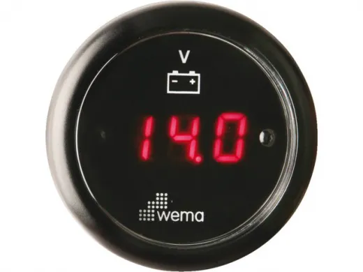 Wema Anzeige Voltmeter LED schwarz