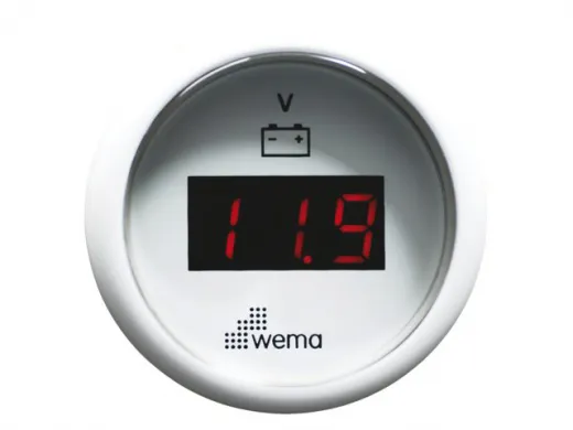 Wema Anzeige Voltmeter LED weiß