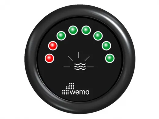 Wema Anzeige Wasser 8xLED schwarz