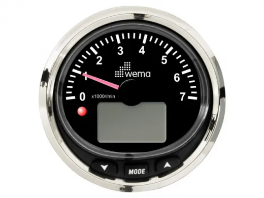 Wema NMEA2000 Silber-Serie Anzeige DZM 7000U weiß