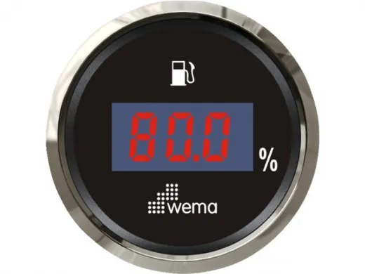 Wema Silber-Serie Anzeige Treibstoff Digital schwarz